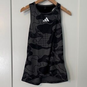 Adidas Black and Gray Racerback Tank Top, Size S
